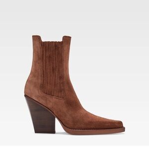 Paris Texas Dallas Tan Suede Heeled Boots 39.5